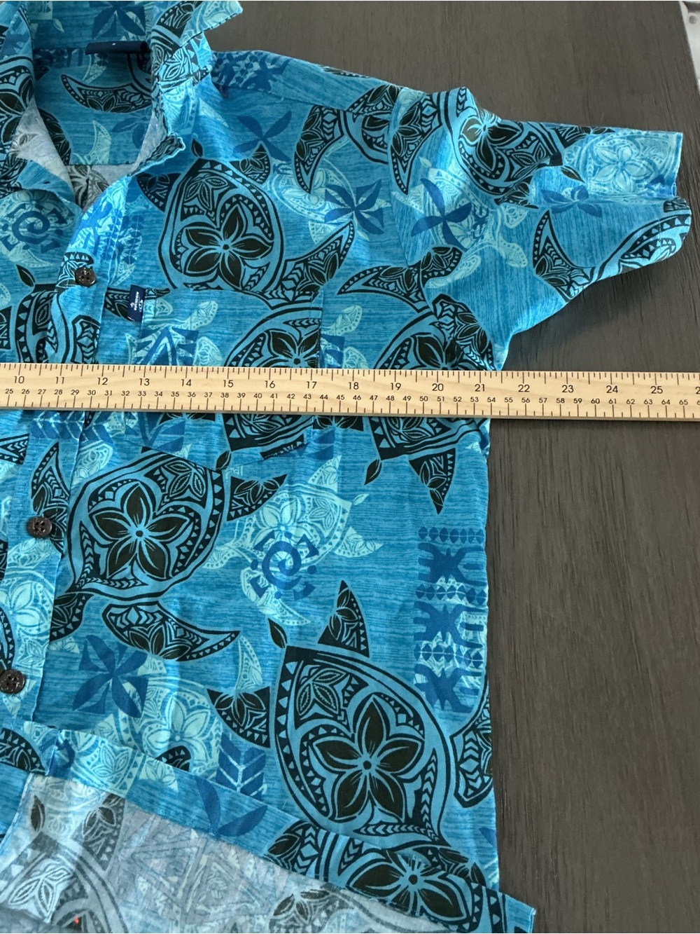 AISOKULA Fiji Turtle Blue Aloha Bula Shirt Men’s Size S - Picture 9 of 10